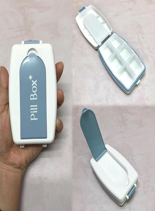 CLICKSWIFT علبة حبوب طبية محمولة مقاومة للماء والرطوبة من كليك سويفت، بسبعة أقسام، محكمة الإغلاق، لحفظ الفيتامينات وزيت السمك والمكملات الغذائية، للاستخدام المنزلي والسفر، متعددة الألوان، قطعة واحدة - Image 5